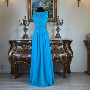 Richard Meier Blue Evening Gown